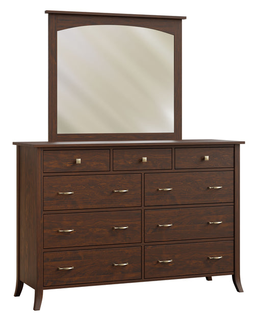 Amish Winslow 9-Drawer Dresser With Mirror Option Dressers Modern