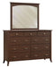 Amish Winslow 9-Drawer Dresser With Mirror Option Dressers Modern