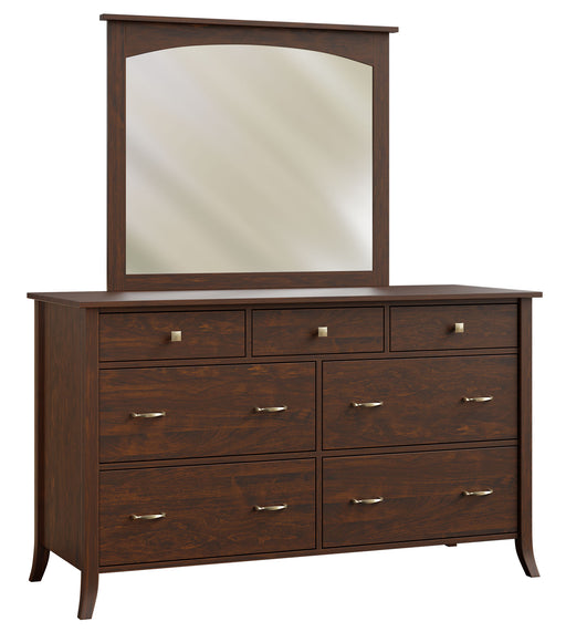 Amish Winslow 7-Drawer Dresser With Mirror Option Dressers Modern