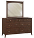 Amish Winslow 7-Drawer Dresser With Mirror Option Dressers Modern