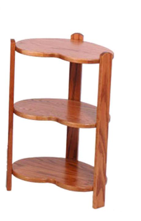 Amish Heart Shape 3-Tier Stand Open Bookcases Shaker