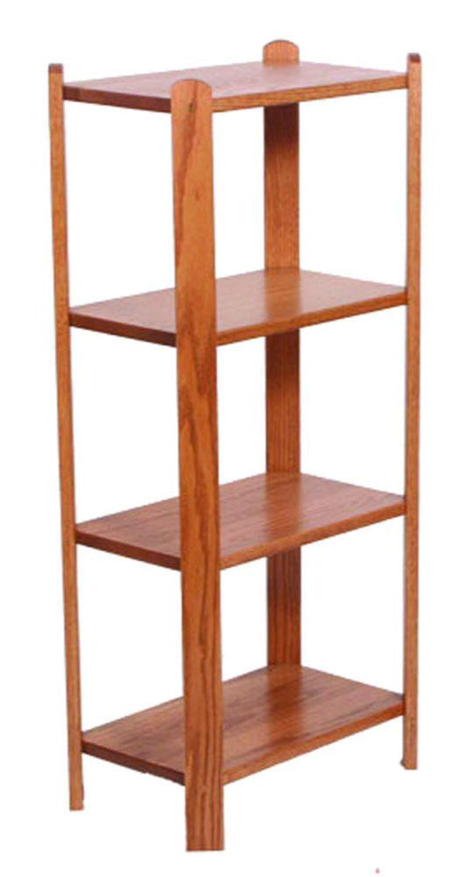 Amish Rectangle 4-Tier Stand Open Bookcases Shaker