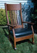 Quick Ship Amish Mission Buckeye Rocker - Buckeye Rocker's - Amish Made Traditional Rocker - Genuine Leather - Real Photo