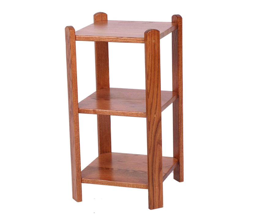 Amish Square 3-Tier Stand Open Bookcases Shaker