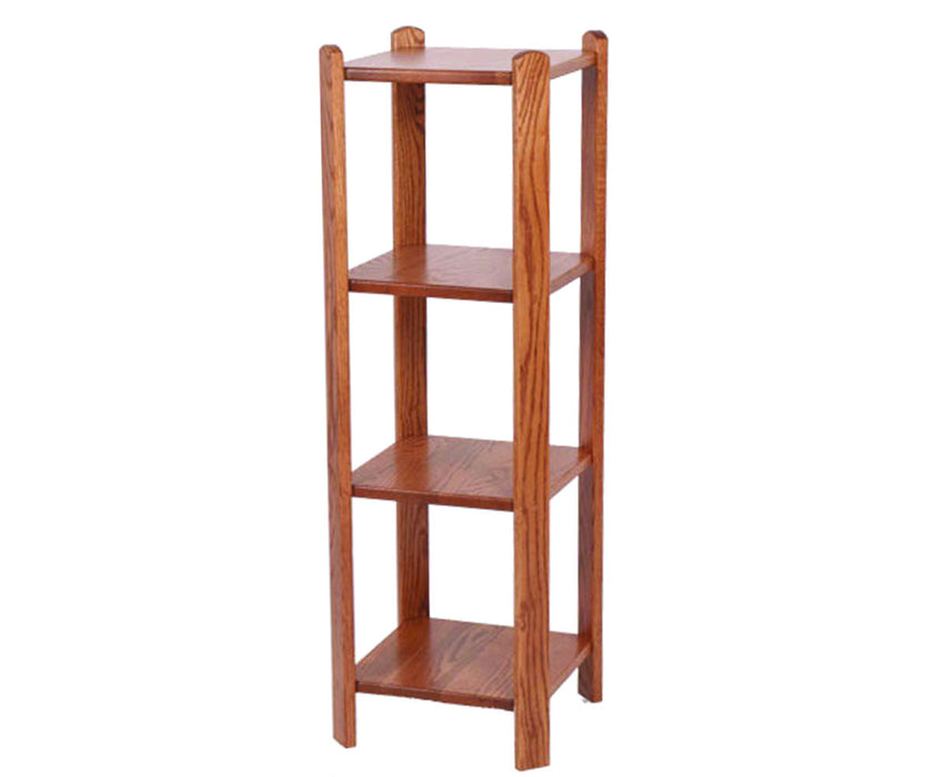 Amish Square 4-Tier Stand Open Bookcases Shaker