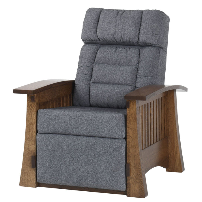 Craftsman Mission Wallhugger Recliner w/ Deluxe Back Reclining Chairs Heartland Fabric Indoor Fabric Mission