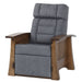 Craftsman Mission Wallhugger Recliner w/ Deluxe Back Reclining Chairs Heartland Fabric Indoor Fabric Mission