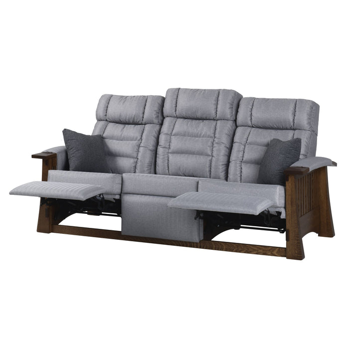 Craftsman Mission Wallhugger Reclining Sofa With Deluxe Back Reclining Sofas Heartland Fabric Indoor Fabric Mission