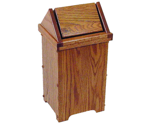 Amish Flip-Top Trash Bin Trash Bins Traditional