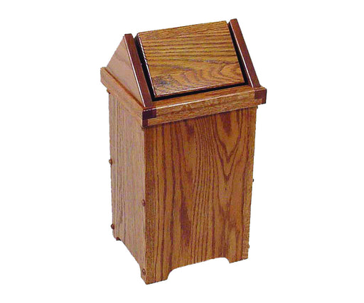 Amish Small Flip-Top Trash Bin Trash Bins Traditional