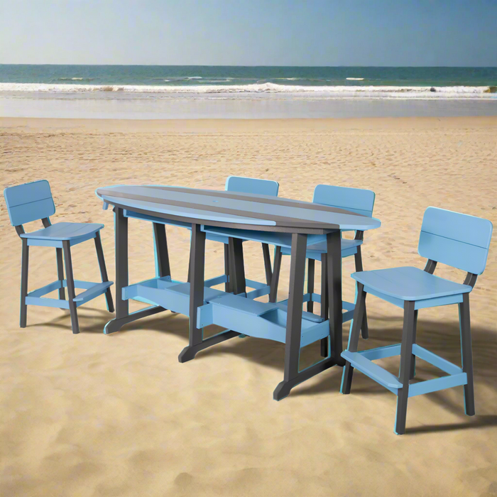 Amish Surf-Aira Dining Table
Amish Made Poly Table
Powder Blue on Black