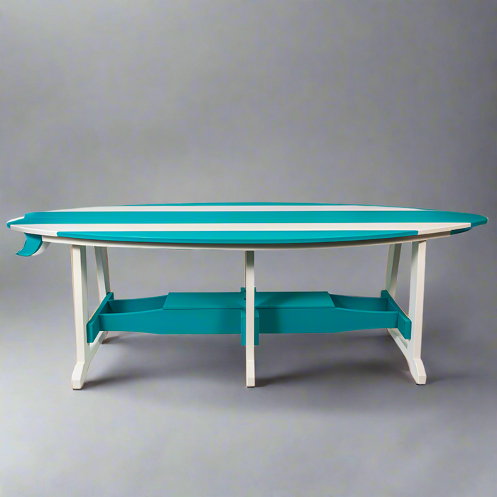 Amish Surf-Aira Dining Table
Amish Made Poly Table
Aruba Blue on Bright White