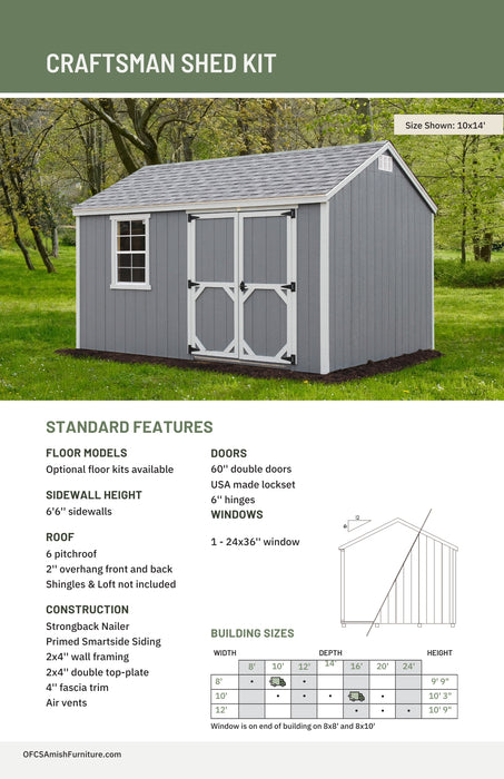 Amish Craftsmen Shed Kit - Thumbnail 5