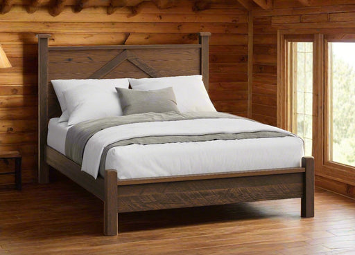 Amish Reclaimed Post Mission Bed Panel Beds Farmhouse Reclaimed Barnwood