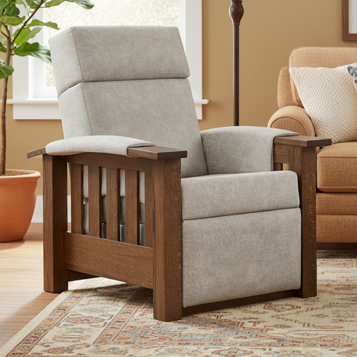 Timber Mission Wallhugger Recliner Reclining Chairs Heartland Fabric Indoor Fabric Mission