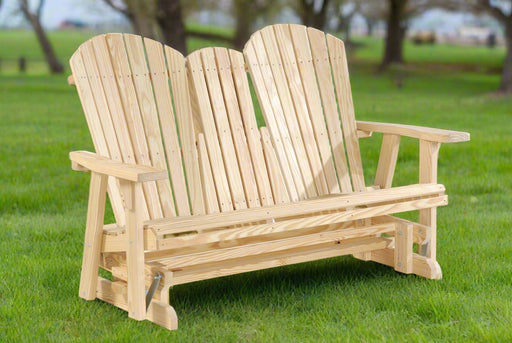 Amish Treated 5' Adirondack Glider Natural Treated Pine Treated Gliders