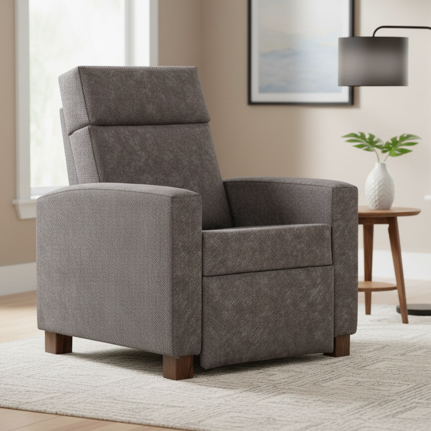 Modern Shaker Push Back Recliner Reclining Chairs Contemporary Heartland Fabric Indoor Fabric Modern