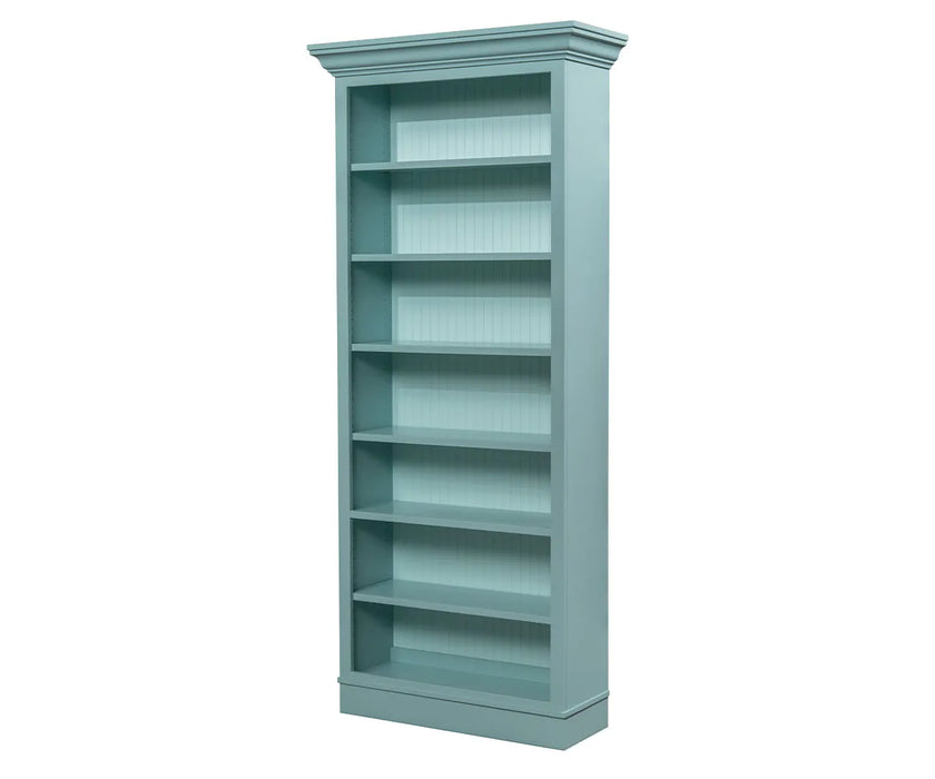 Amish Library Bookcase with Ladder (Custom Sizing Available)