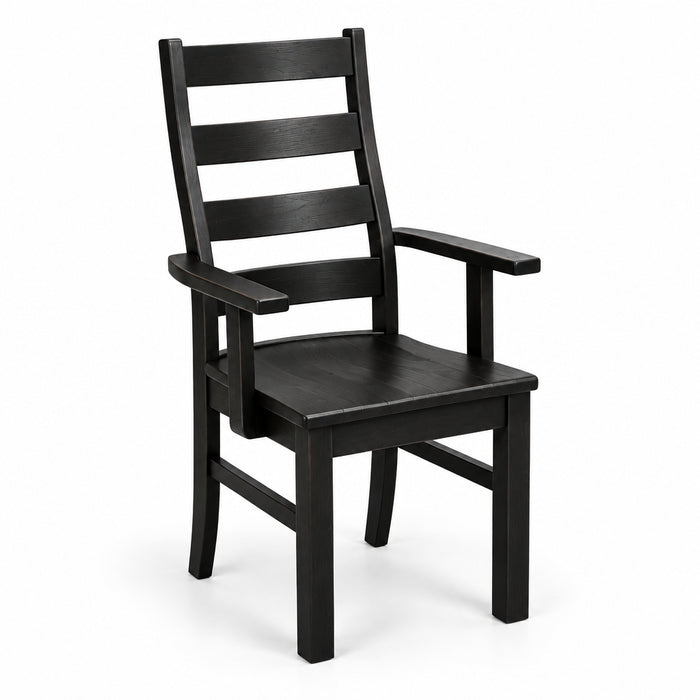 Amish Raven Ladderback Dining Chair