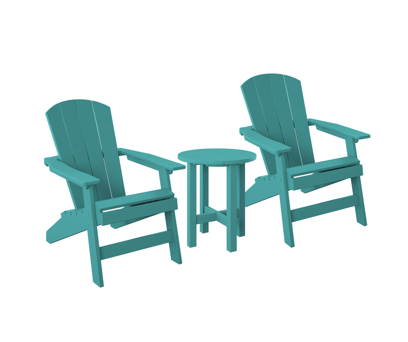 Amish PB Adirondack Chair & Round End Table Set