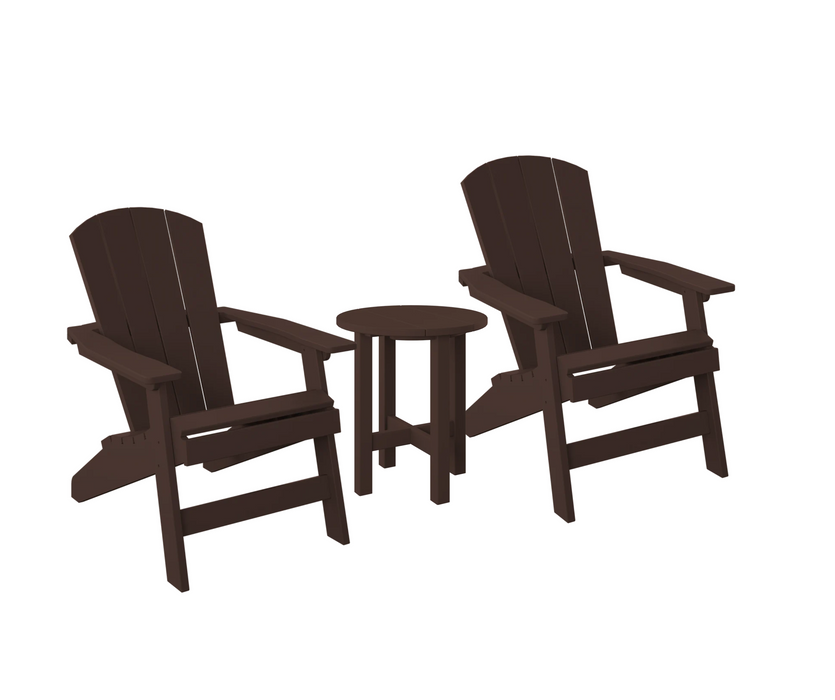 Amish PB Adirondack Chair & Round End Table Set