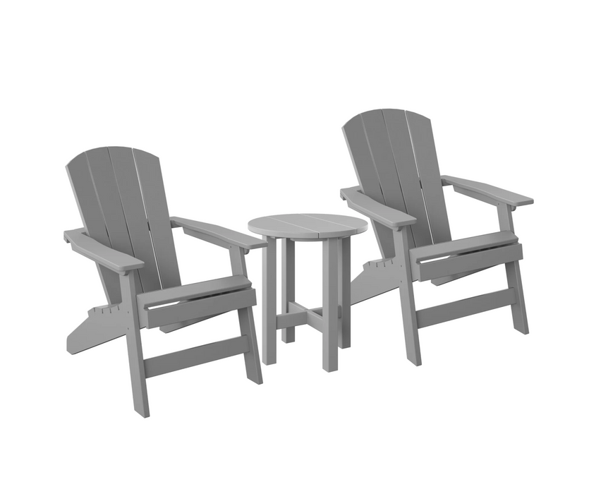 Amish PB Adirondack Chair & Round End Table Set