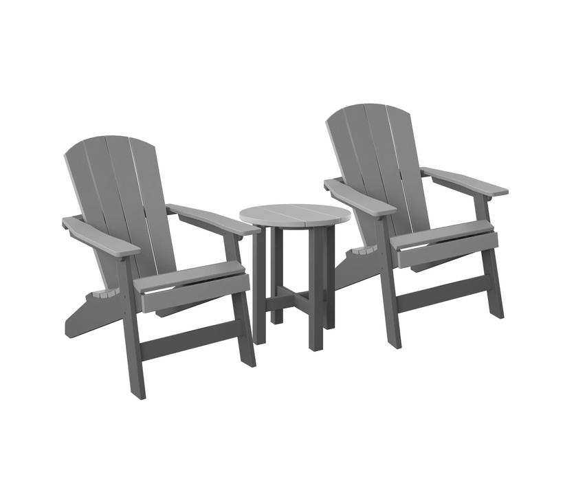 Amish PB Adirondack Chair & Round End Table Set