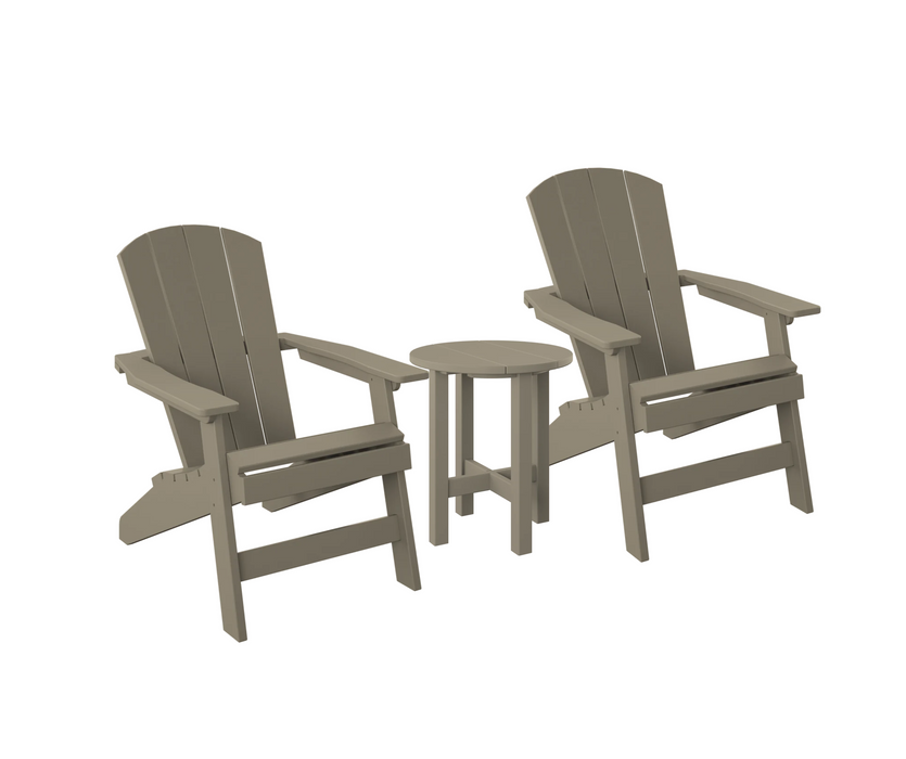 Amish PB Adirondack Chair & Round End Table Set