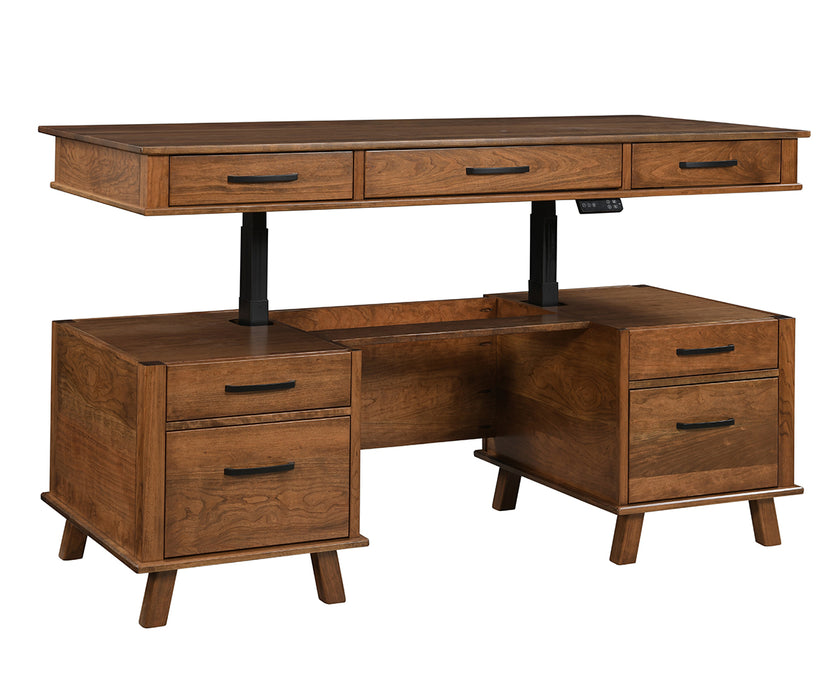 Amish Hutton Lift Desk (Powered)