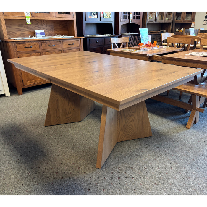 Amish Charlotte Double Pedestal Dining Set - In-Stock