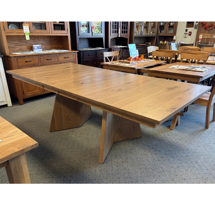 Amish Charlotte Double Pedestal Dining Set - In-Stock