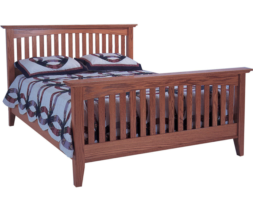 Amish Arch Mission Slat Bed