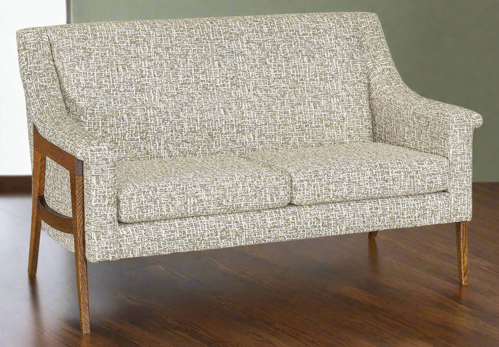 Amish Andover Loveseat Stationary Love Seats Heartland Fabric Indoor Fabric Mid-Century Modern