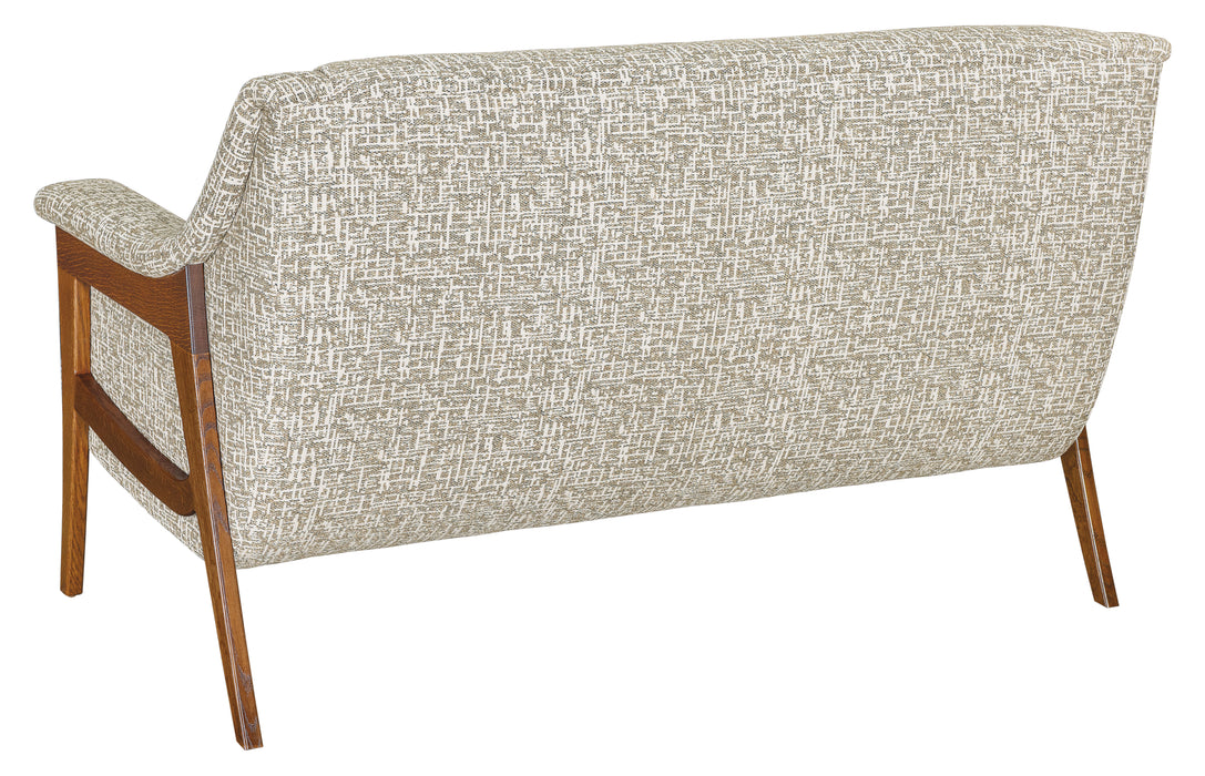 Amish Andover Loveseat Stationary Love Seats Heartland Fabric Indoor Fabric Mid-Century Modern