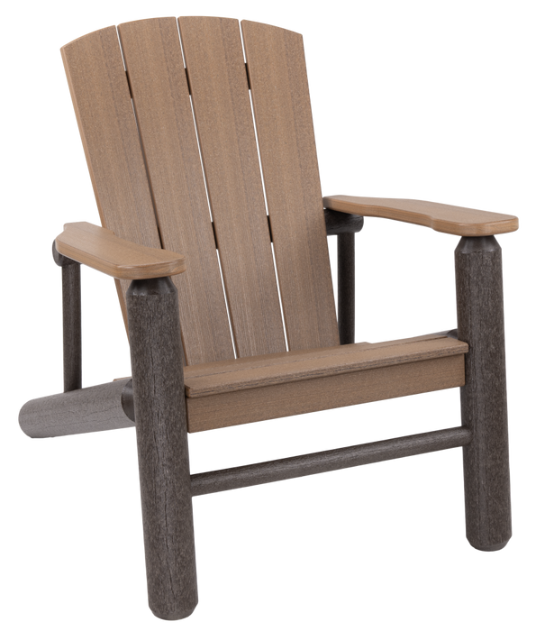 Amish Rustic Poly Log Adirondack Chair
