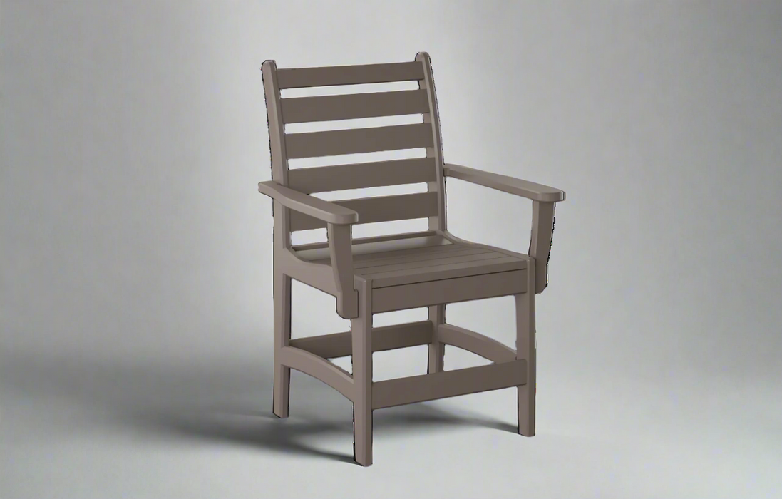 Amish dining chair Meadow Style Dark Grey {Poly outdoor Amish dining furniture