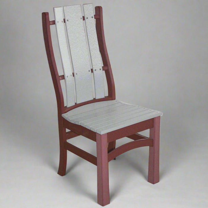 Amish MAdison Side Chair in Light Gray on Cherry Wood Durable outdoor fuirniture