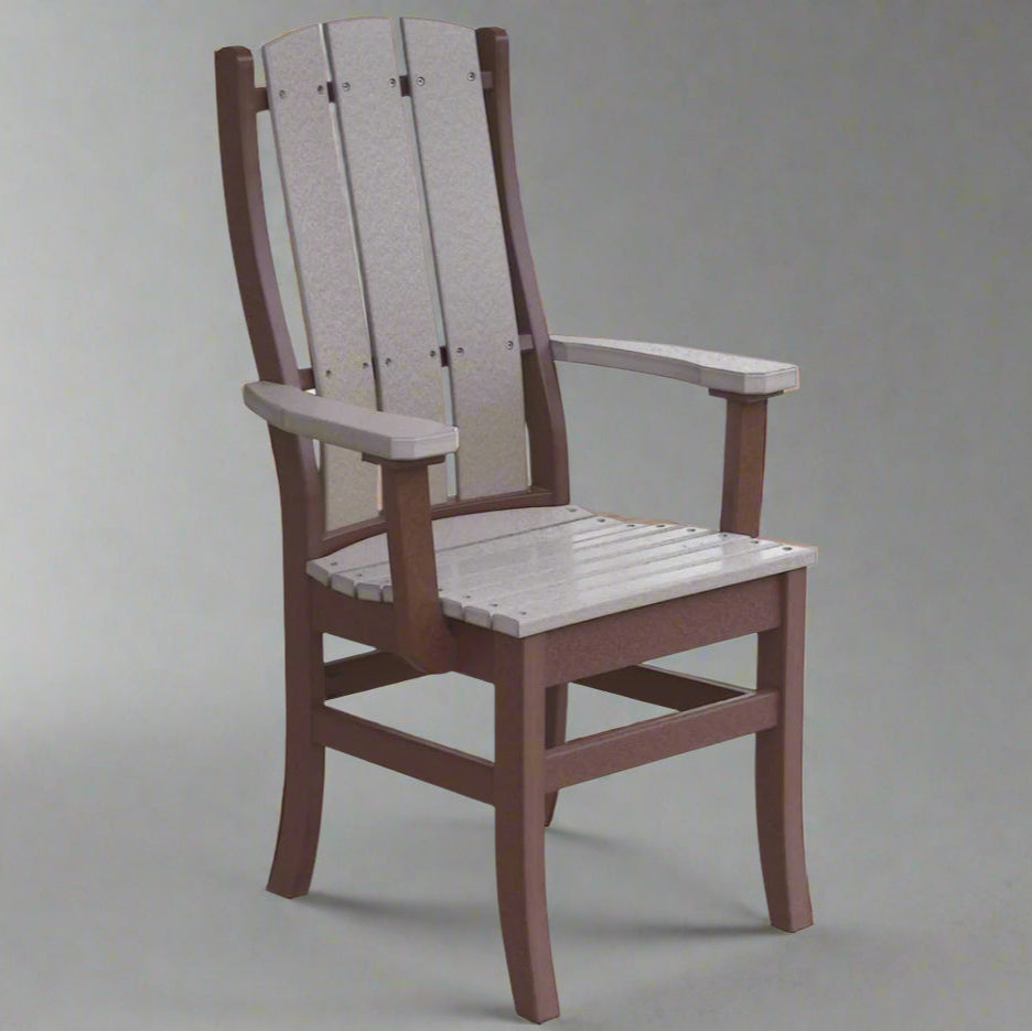 Amish-Paradise-Arm-Chair Gray on Brown Durable outdoor furniture
