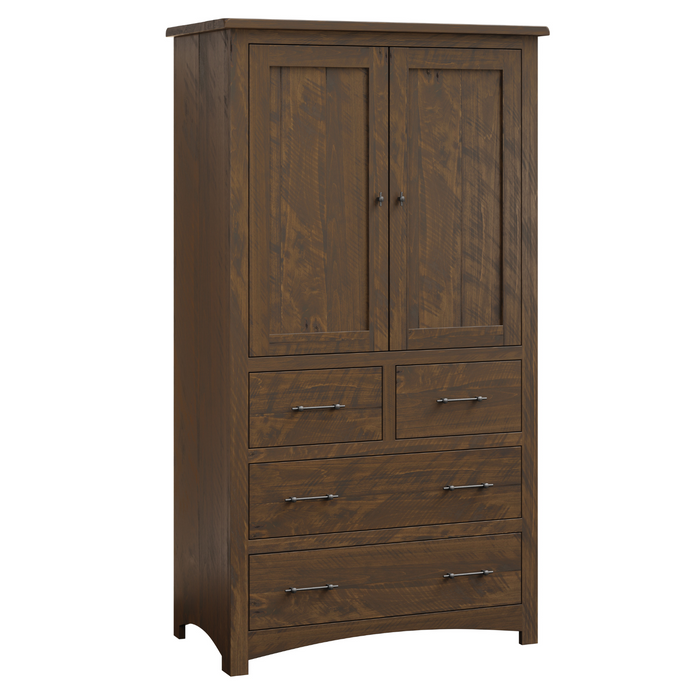 Amish Barn Floor Armoire - Rough Sawn Armoires Farmhouse Rough Sawn