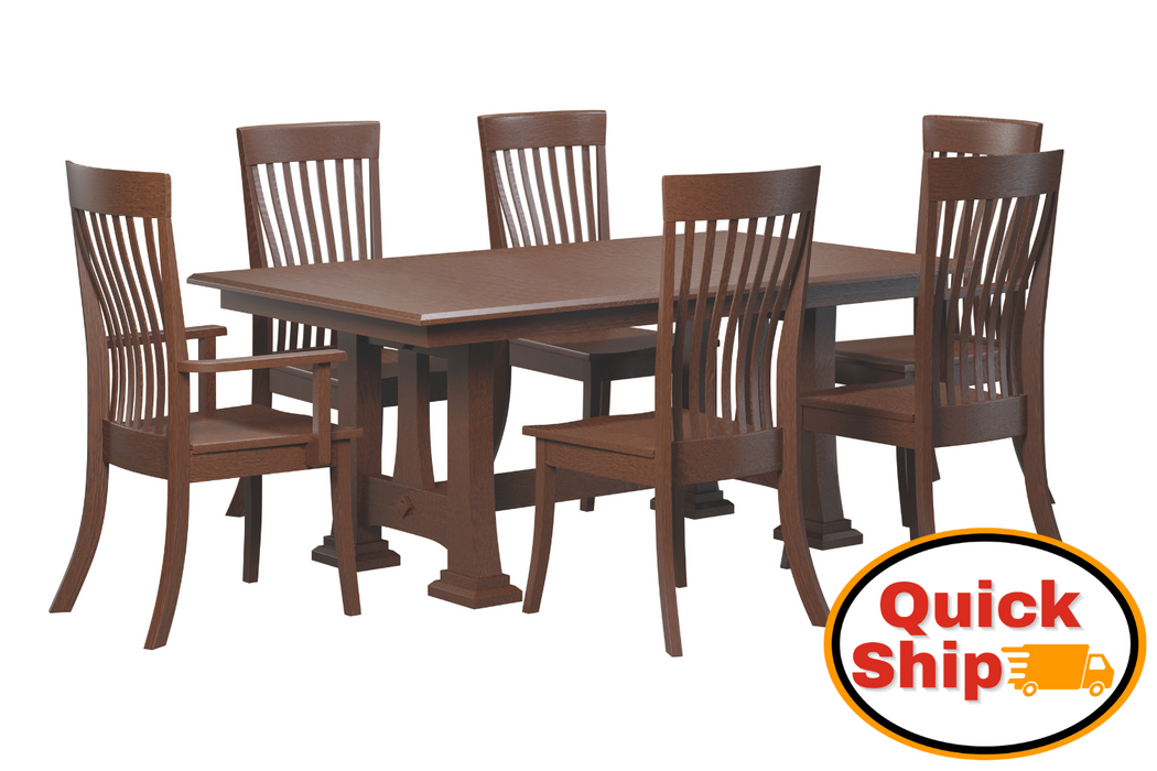 Quick Ship Amish Christy Trestle Dining Table