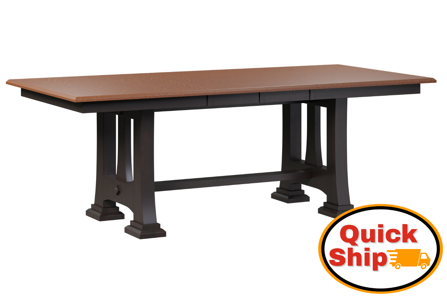 Quick Ship Amish Christy Trestle Dining Table