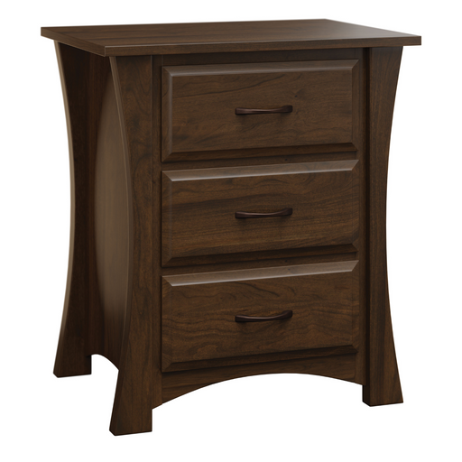 Amish Cove 3-Drawer Nighstand Nightstands Contemporary