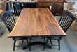 Amish Live Edge Walnut Golden Gate Dining Set - Set Picture 1