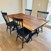 Amish Live Edge Walnut Golden Gate Dining Set - Set Picture 2