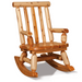 Amish Log Mama Bear Rocker - White Cedar Wood