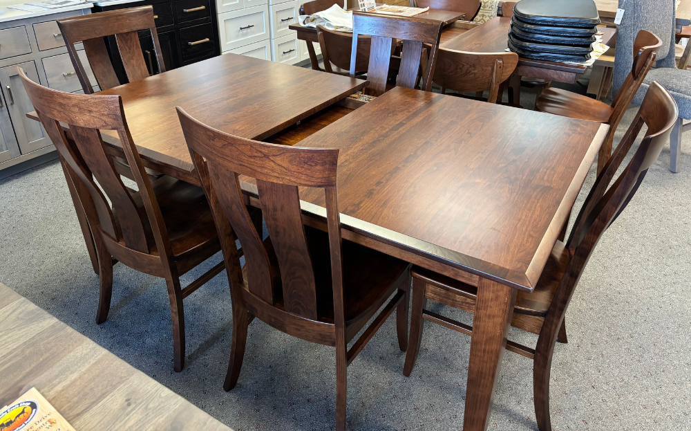 Amish Custom Shaker Leg Avalon Dining Set - Seats 12 — Our Family Craft ...