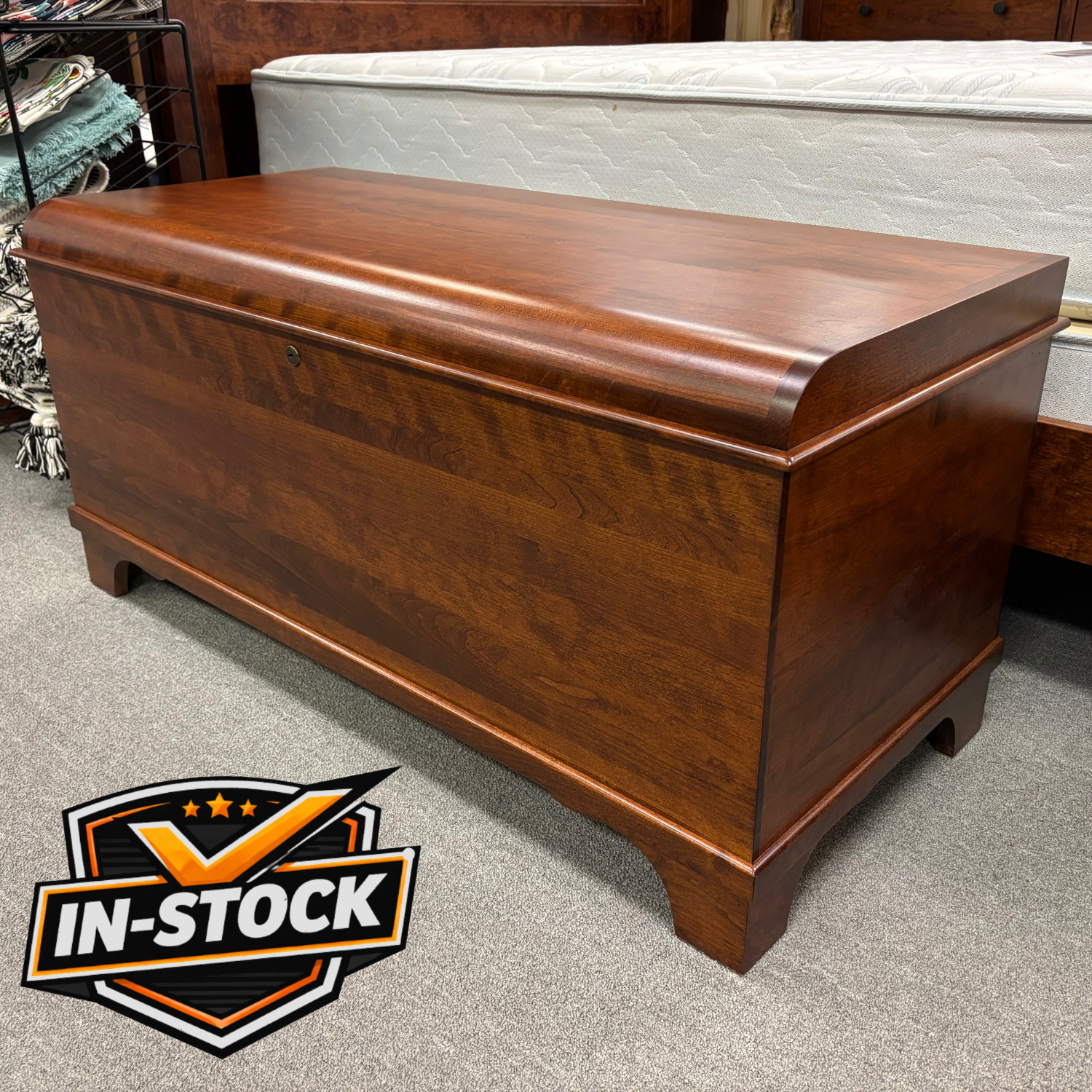 Amish Shaker Waterfall Cedar Chest - 46" - In-Stock