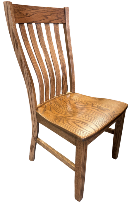 Amish Standard Single Pedestal-Rockfort Side Chair - Solid Oak