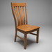 Amish Standard Single Pedestal-Rockfort Side Chair - Solid Oak