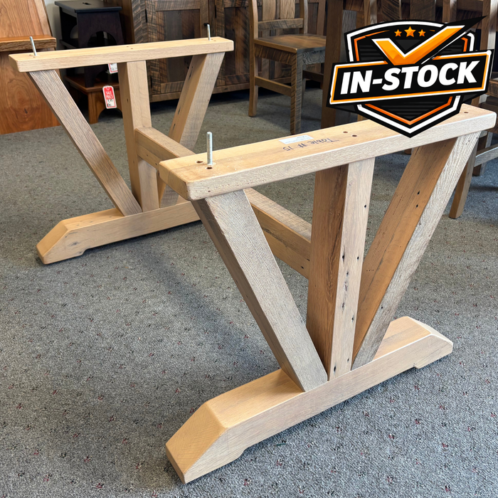 Amish Reclaimed Barnwood Vineyard Dining Set - In-Stock